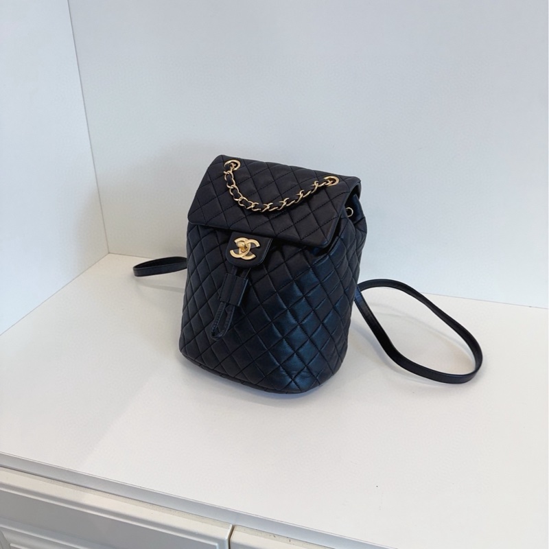 ✨Chanel 黑金薩爾茲堡 後背包 小尺寸超可愛 98新帶膜🖤-9