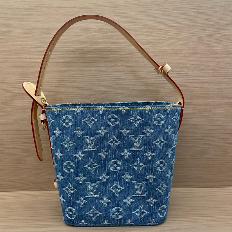 NO:418 Lv新款牛仔丹宁allinBB水桶包 大全套 全新未使用過-1