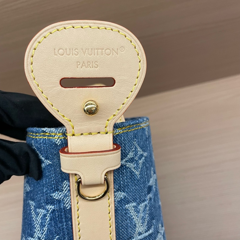 NO:418 Lv新款牛仔丹宁allinBB水桶包 大全套 全新未使用過-7
