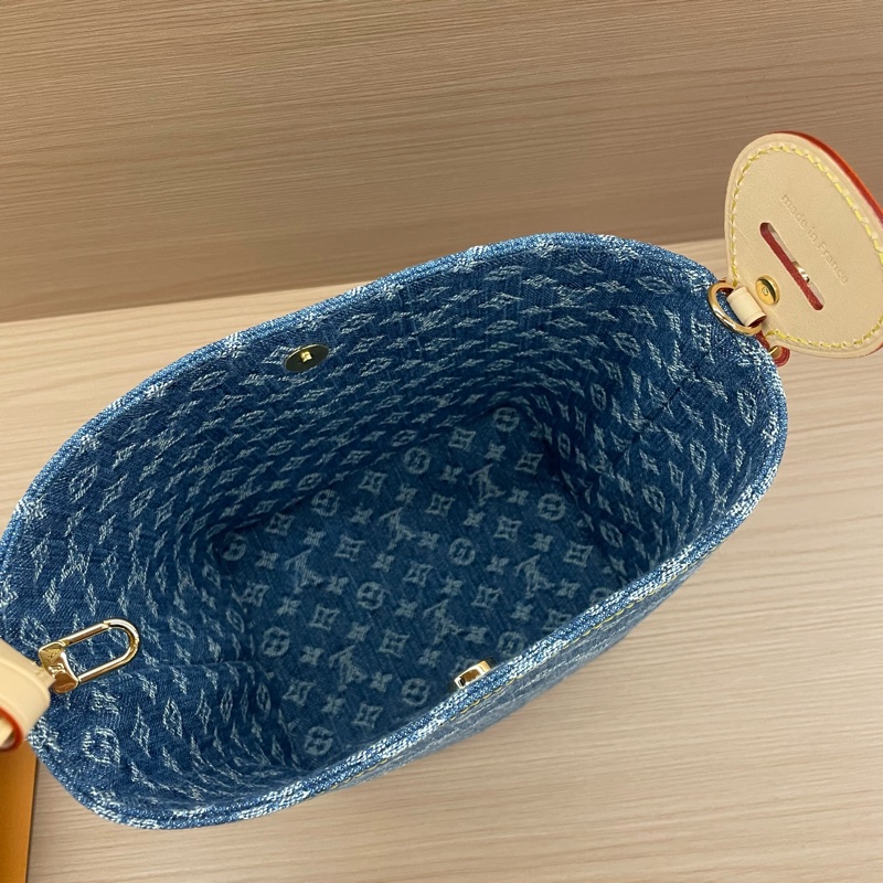 NO:418 Lv新款牛仔丹宁allinBB水桶包 大全套 全新未使用過-9