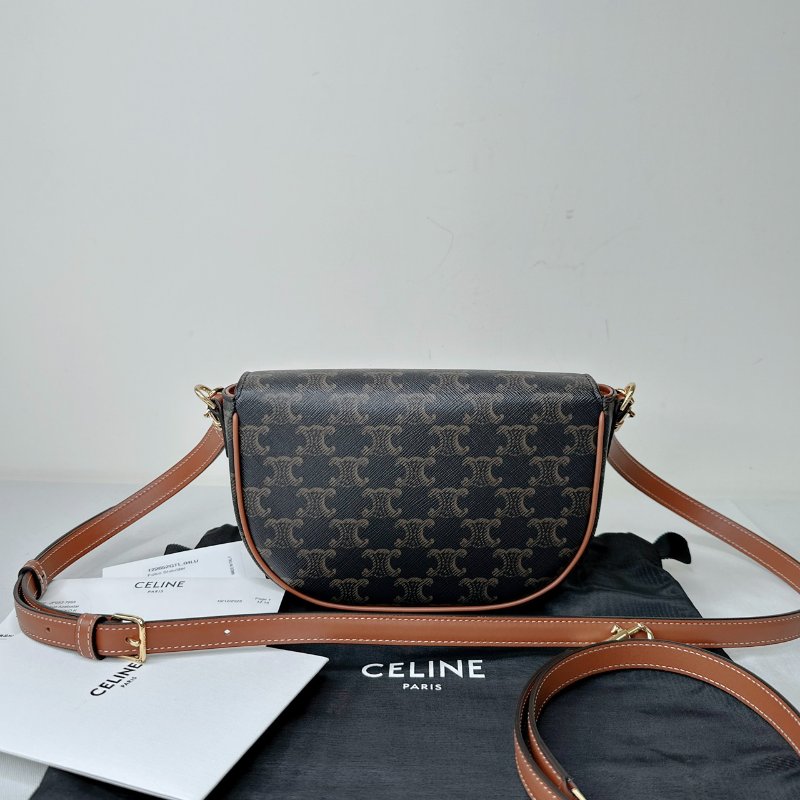 CELINE 全新FOLCO凱旋門老花馬鞍包-3