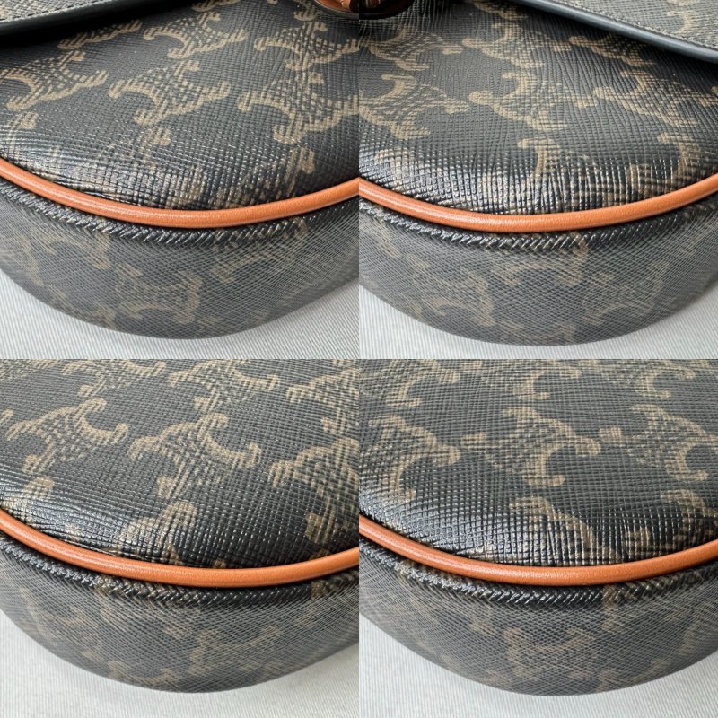 CELINE 全新FOLCO凱旋門老花馬鞍包-11