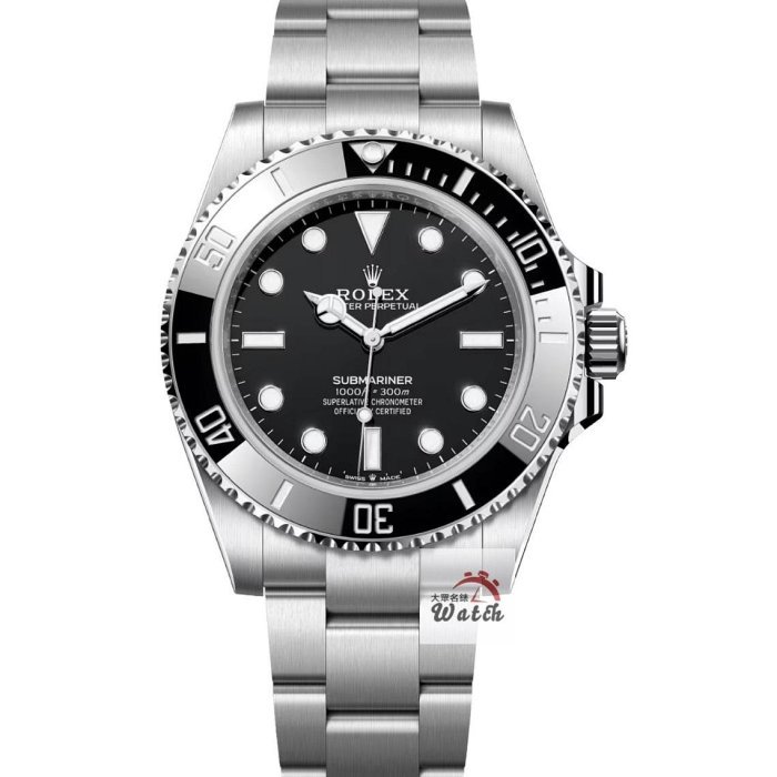 【大眾名錶】ROLEX 勞力士124060 Submariner 潛航者 2024/11 全配件 新款黑水鬼 無曆黑水鬼 部分貼膜 B1168-0