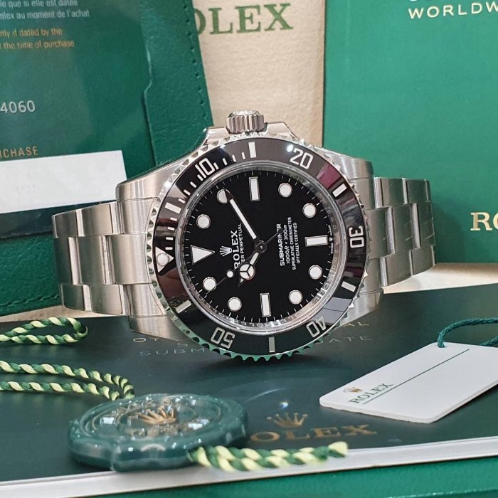 【大眾名錶】ROLEX 勞力士124060 Submariner 潛航者 2024/11 全配件 新款黑水鬼 無曆黑水鬼 部分貼膜 B1168-2