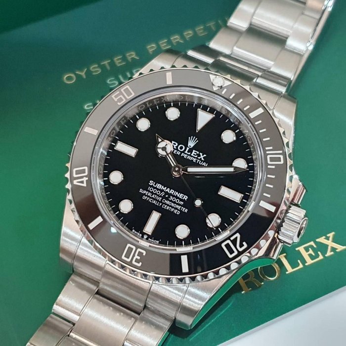 【大眾名錶】ROLEX 勞力士124060 Submariner 潛航者 2024/11 全配件 新款黑水鬼 無曆黑水鬼 部分貼膜 B1168-8