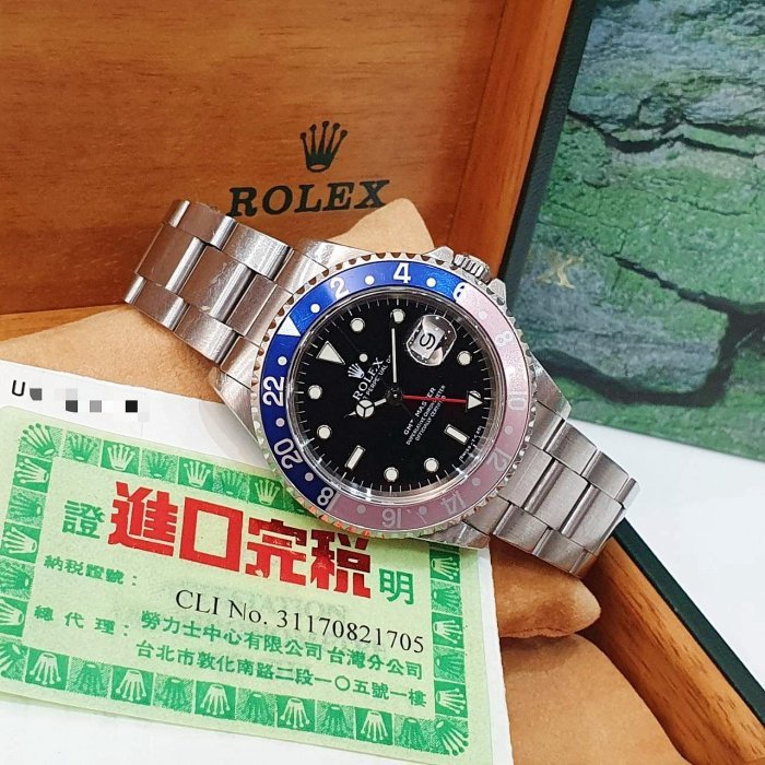 【大眾名錶】ROLEX 勞力士16700 GMT-Master老勞大全套 原況未整理 褪色紅藍圈 T25面盤 台灣AD B1220-2