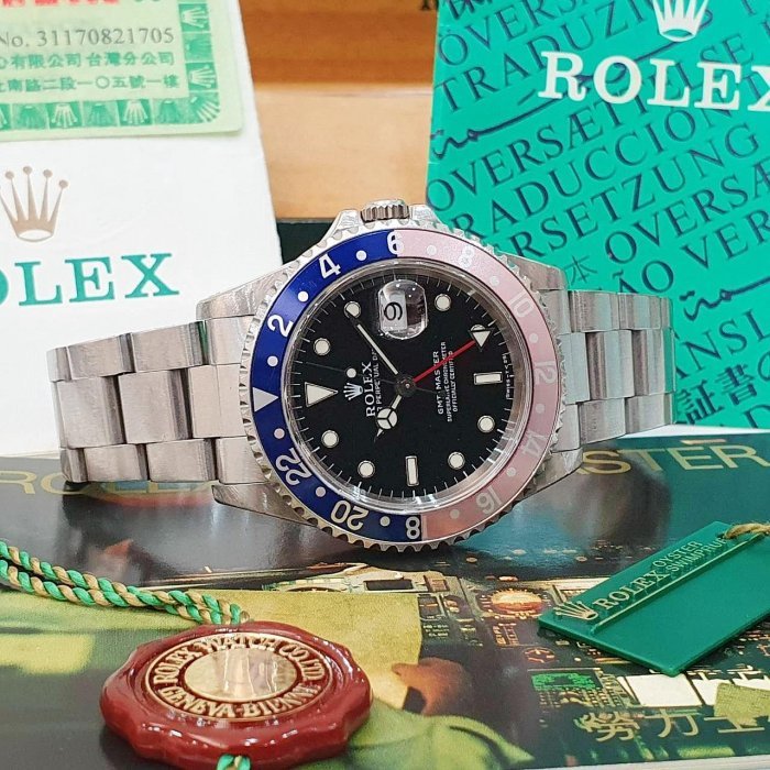 【大眾名錶】ROLEX 勞力士16700 GMT-Master老勞大全套 原況未整理 褪色紅藍圈 T25面盤 台灣AD B1220-4