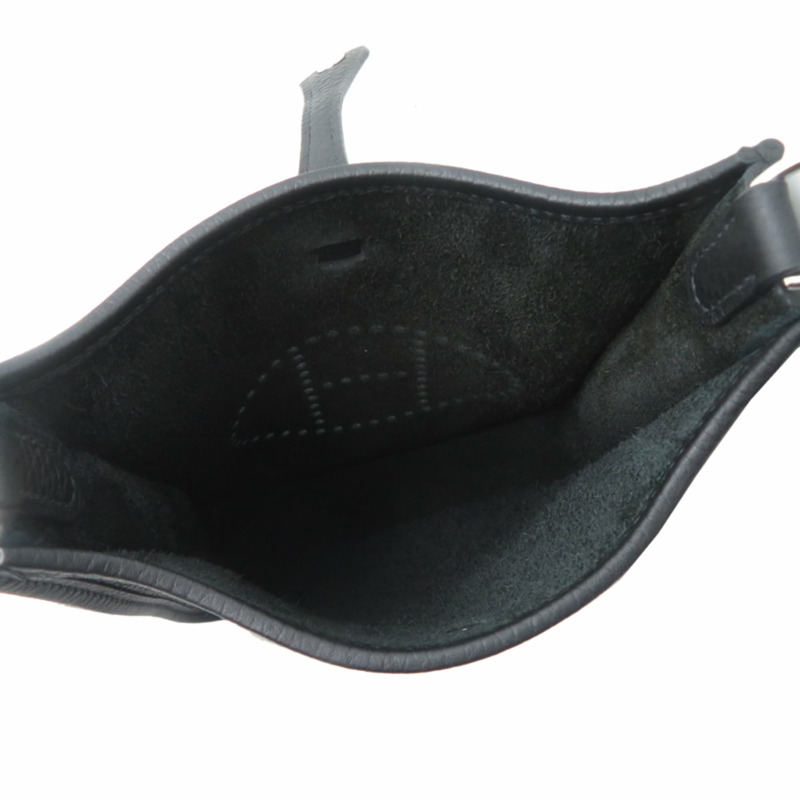 愛馬仕 Evelyne TPM(K 印記,2025 年)女士單肩包,Taurillon Clemence 皮革,黑色-4