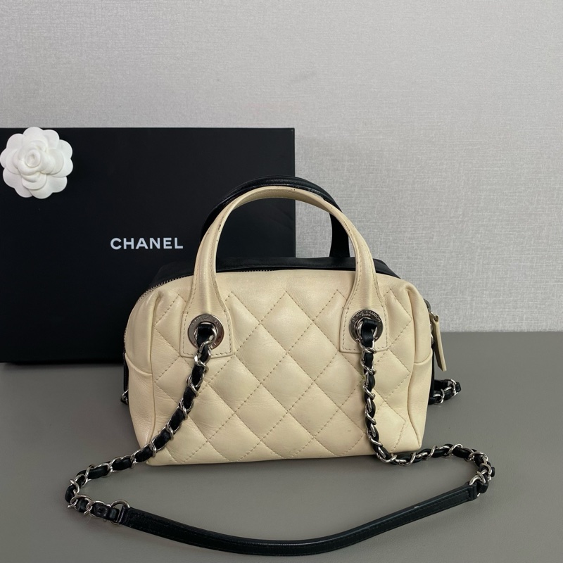 ✨Chanel mini黑白雙色保齡球包  2way🤍-6