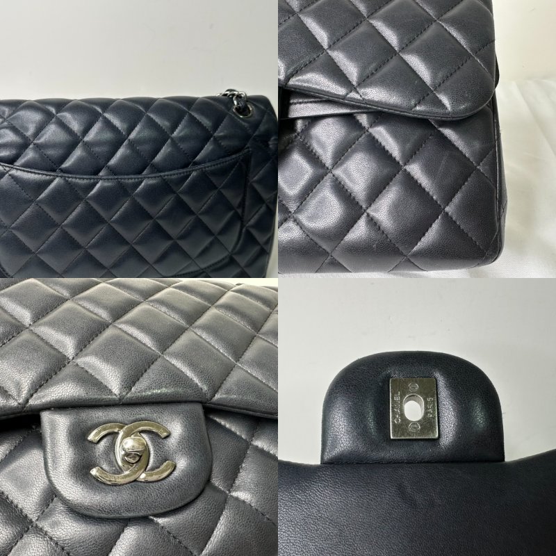 CHANEL 黑銀羊CF30鏈帶包-7