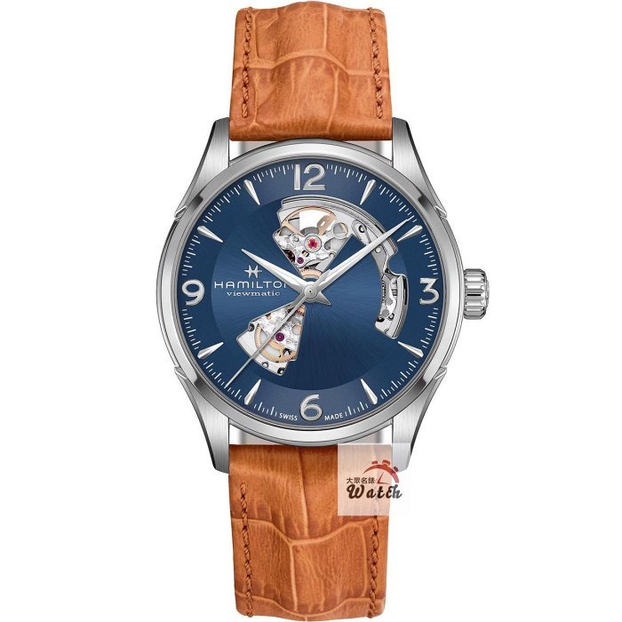 【大眾名錶】HAMILTON漢米爾頓 HM-H32705541 JazzMaster系列 藍面 2018/08 底蓋裸空 B1204-0