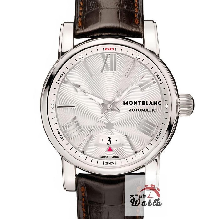 【大眾名錶】MONTBLANC萬寶龍 4810系列 102342 銀面 日期窗 原廠錶扣 代用皮帶 底蓋裸空 錶徑41.5mm 自動上鍊 G196-0