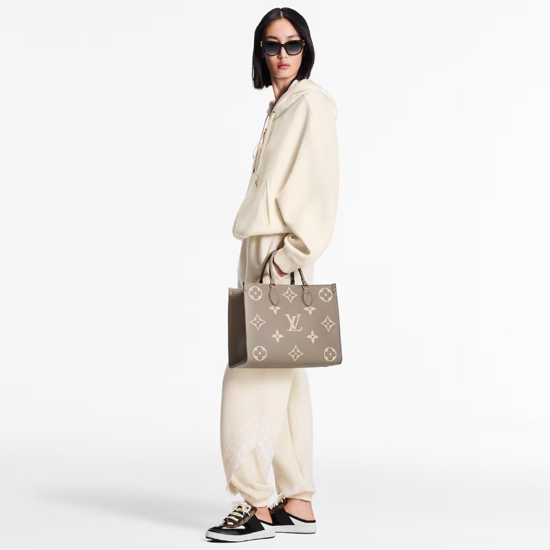 LV OnTheGo MM斑鳩灰托特包-0