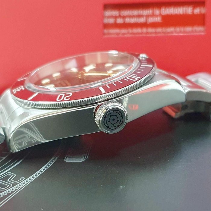 【大眾名錶】 TUDOR帝舵 BLACK BAY系列 79220R 2014/04 黑面紅圈 玫瑰花 B974-5