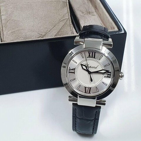 【大眾名錶】CHOPARD蕭邦 388532-3001 Imperiale系列 銀色雕刻羅馬面盤 錶冠紫水晶 B455