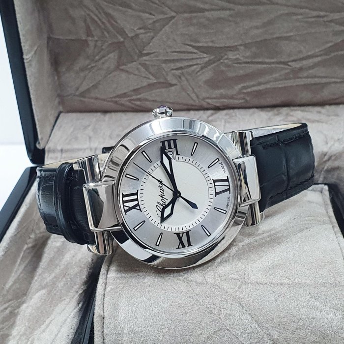 【大眾名錶】CHOPARD蕭邦 388532-3001 Imperiale系列 銀色雕刻羅馬面盤 錶冠紫水晶 B455-1
