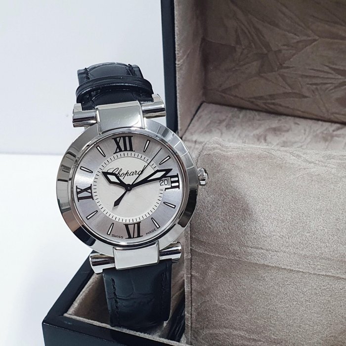 【大眾名錶】CHOPARD蕭邦 388532-3001 Imperiale系列 銀色雕刻羅馬面盤 錶冠紫水晶 B455-2