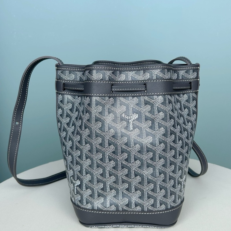Goyard戈雅灰色水桶包斜挎包 尺寸16*23釐米,附件塵袋-1