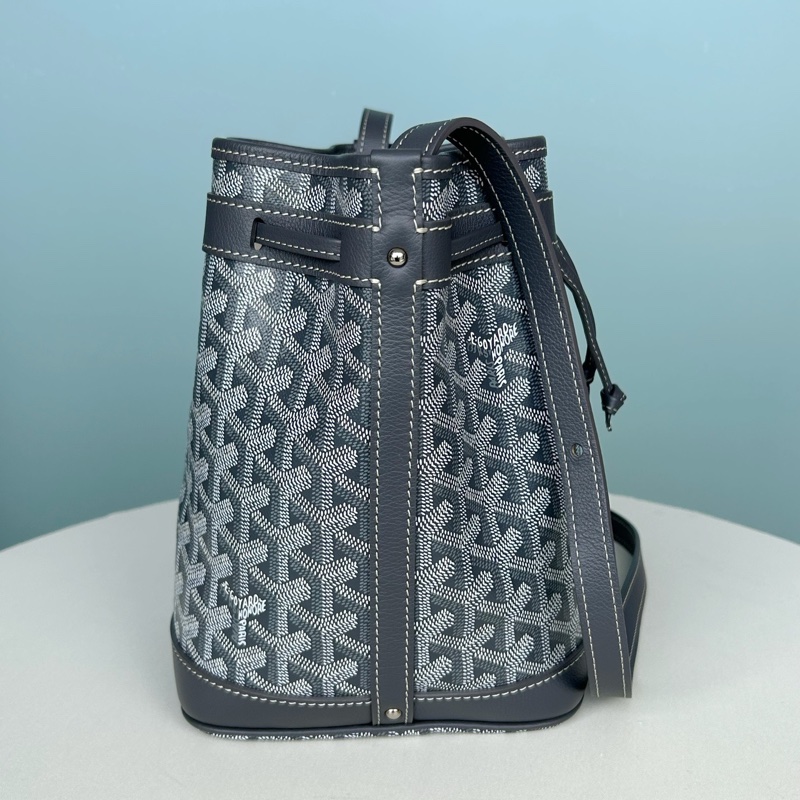 Goyard戈雅灰色水桶包斜挎包 尺寸16*23釐米,附件塵袋-2