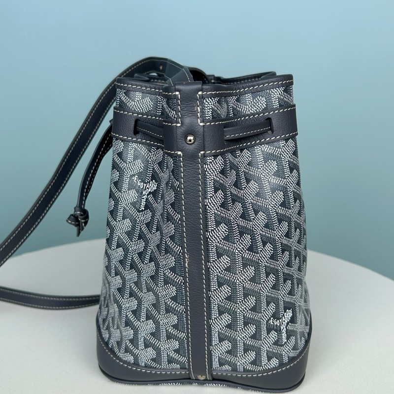 Goyard戈雅灰色水桶包斜挎包 尺寸16*23釐米,附件塵袋-3