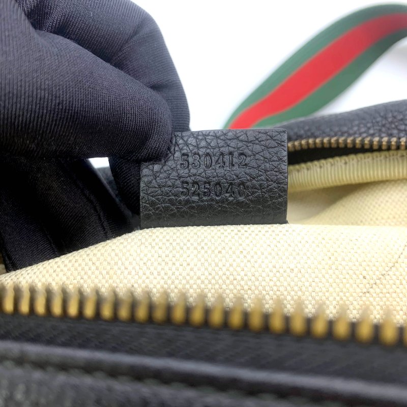 Gucci 古馳黑色牛皮印花胸包,Print系列,斜背包,古馳,楊冪,蔡依林同款,二手真品,正品,現貨,免運-12