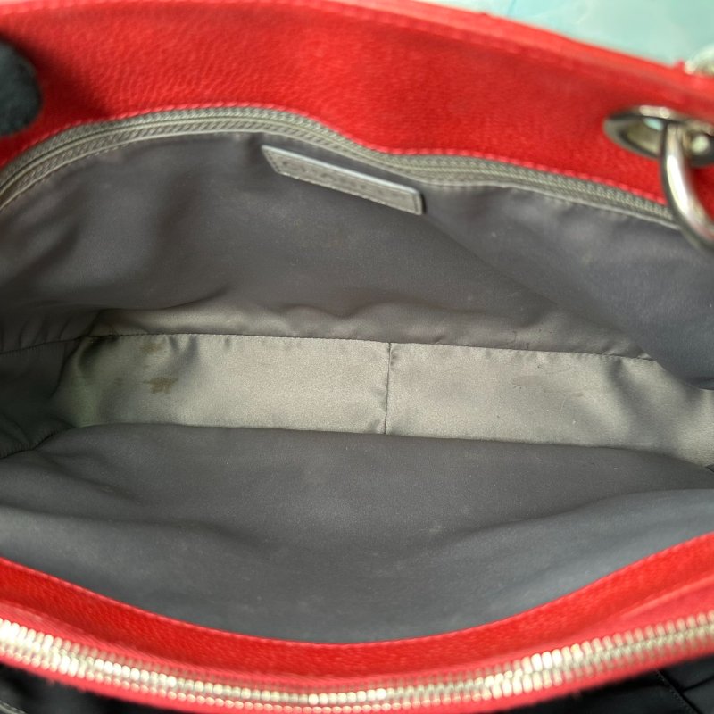 CHANEL GST紅銀荔枝肩背托特包-5