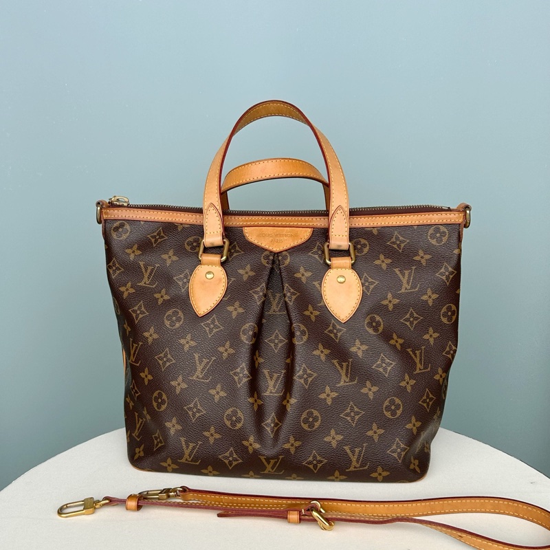 LouisVuitton路易威登 老花派拉蒙小號手提斜挎包,底長30釐米 附件:肩帶-0