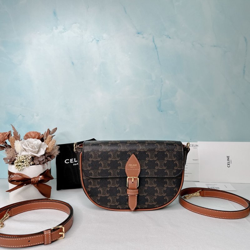 CELINE 全新FOLCO凱旋門馬鞍包-0