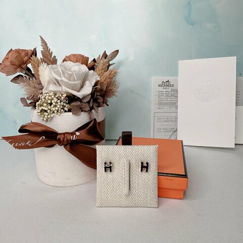 HERMES 全新Mini Pop H橢圓耳環