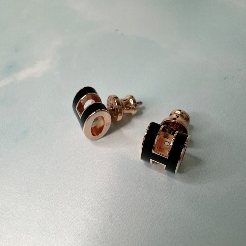 HERMES 全新Mini Pop H橢圓耳環-6