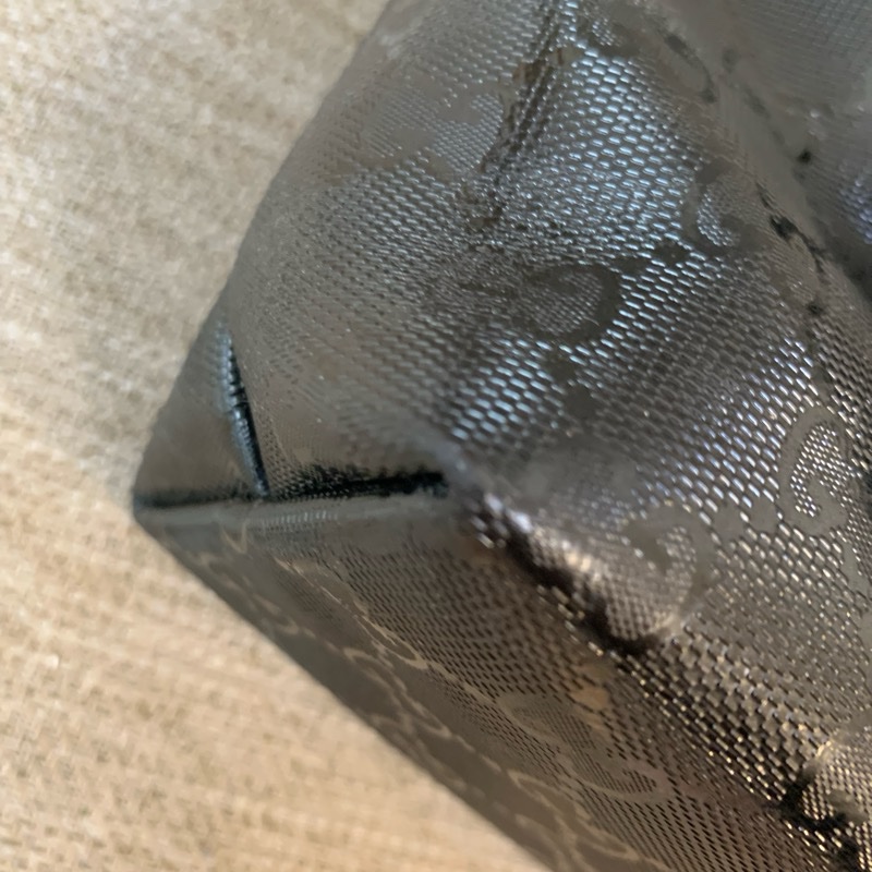 Gucci GG Imprime 托特包 亮面Logo壓紋黑色-15