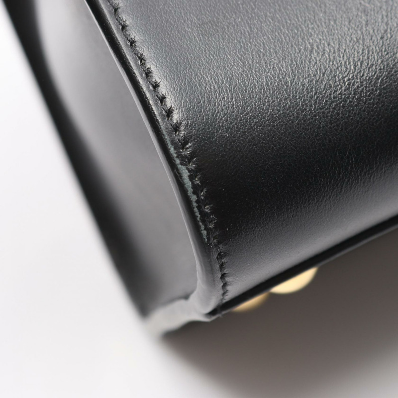 YVES SAINT LAURENT YSL Baby Monogram Cabas 單肩手提包，黑色皮革，二手-5