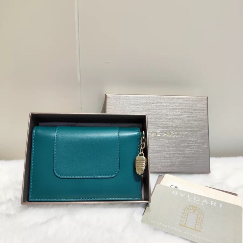 99新 Bvlgari寶格麗 蛇頭卡包 錢包 零錢包   一包多用 單獨小卡夾-1