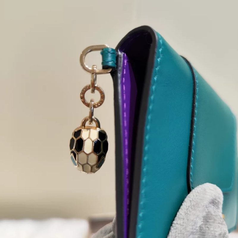 99新 Bvlgari寶格麗 蛇頭卡包 錢包 零錢包   一包多用 單獨小卡夾-5