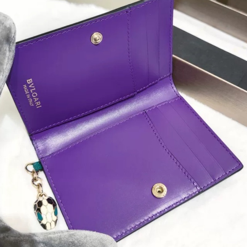 99新 Bvlgari寶格麗 蛇頭卡包 錢包 零錢包   一包多用 單獨小卡夾-6