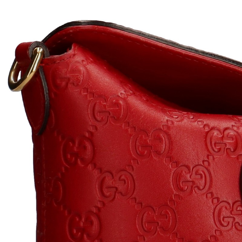 GUCCI 紅色 GUCCISSIMA皮革GG logo壓紋2WAY側包 （guccissima 428226）-2