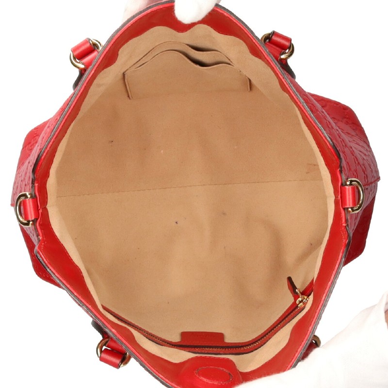 GUCCI 紅色 GUCCISSIMA皮革GG logo壓紋2WAY側包 （guccissima 428226）-4