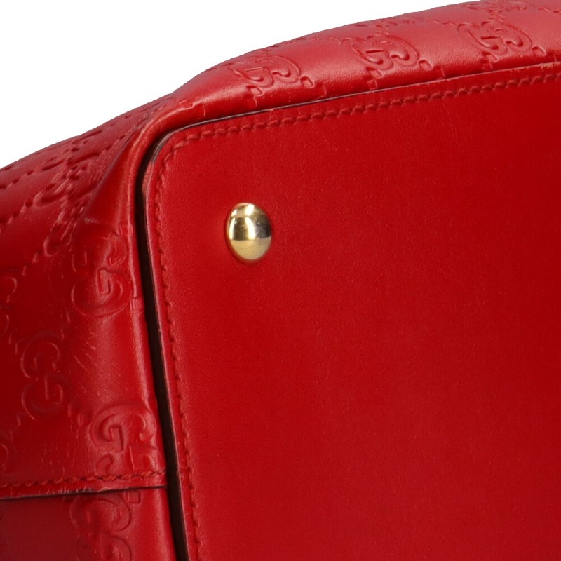 GUCCI 紅色 GUCCISSIMA皮革GG logo壓紋2WAY側包 （guccissima 428226）-5