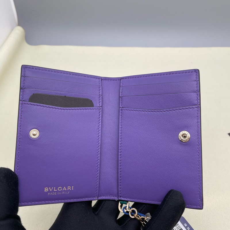 99新寶格麗/Bvlgari  蛇頭卡包 小牛皮  附件:盒子 保卡-6