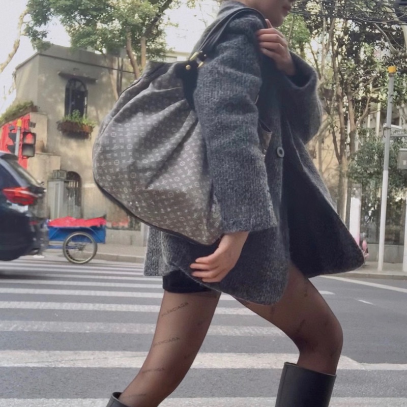 「JL精品代購」9新 LV 藍丹寧托特肩背包-2