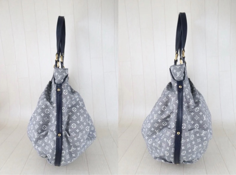 「JL精品代購」9新 LV 藍丹寧托特肩背包-5