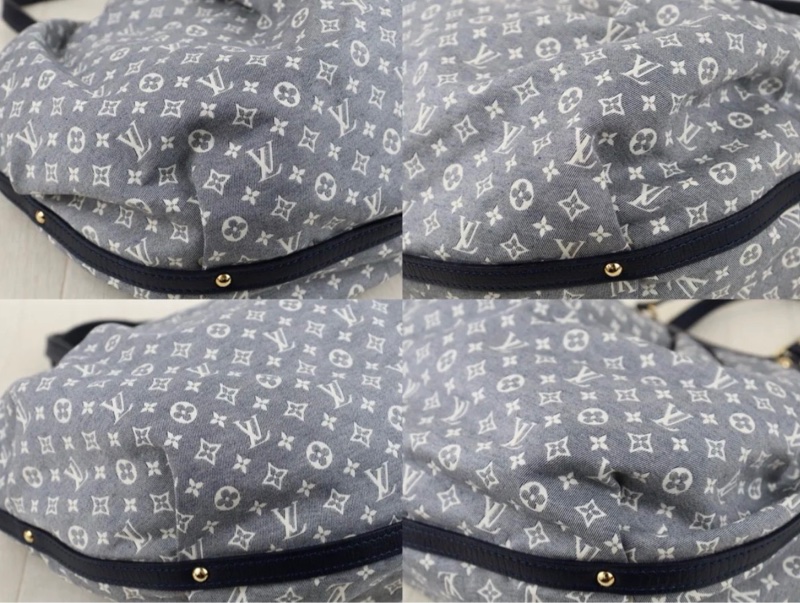 「JL精品代購」9新 LV 藍丹寧托特肩背包-6