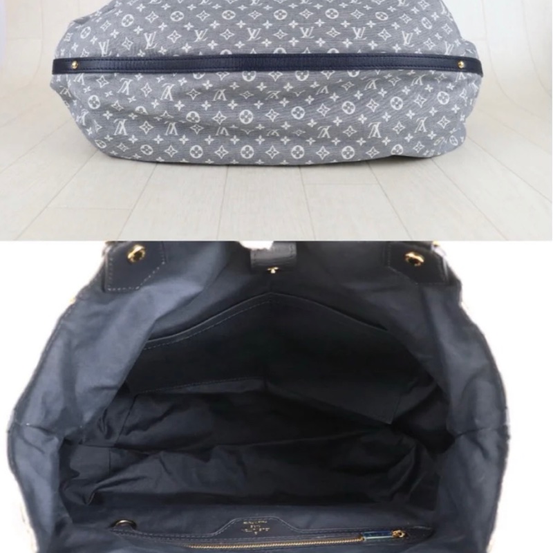 「JL精品代購」9新 LV 藍丹寧托特肩背包-9