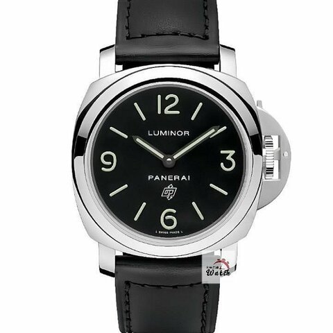 【大眾名錶】PANERAI 沛納海 PAM01000 LUMINOR系列 2019/01 黑色面盤 龍頭護橋 原廠皮革錶帶 原廠扣 B1001