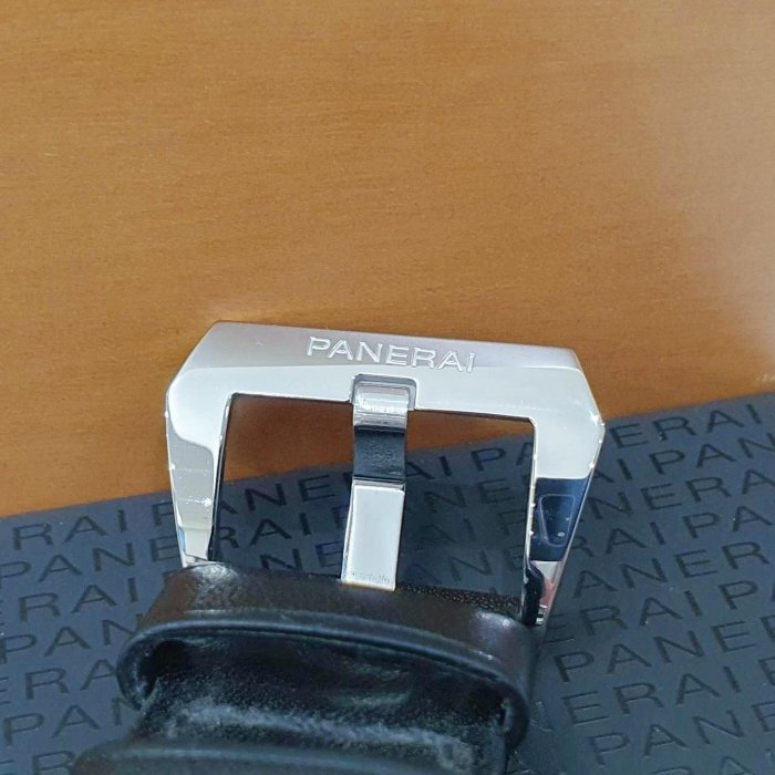 【大眾名錶】PANERAI 沛納海 PAM01000 LUMINOR系列 2019/01 黑色面盤 龍頭護橋 原廠皮革錶帶 原廠扣 B1001-5