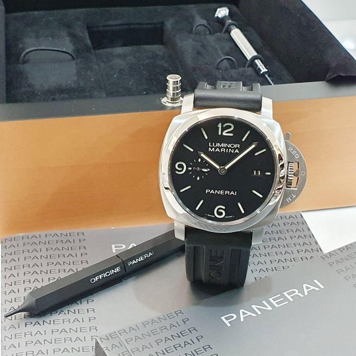 【大眾名錶】PANERAI 沛納海 Luminor系列 PAM00312 2015/08 黑面 大眾名錶G172-1