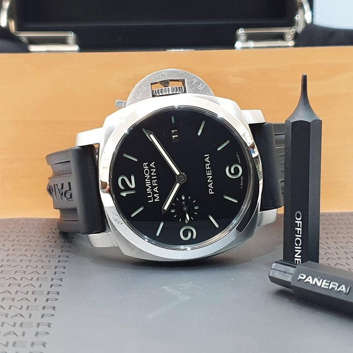 【大眾名錶】PANERAI 沛納海 Luminor系列 PAM00312 2015/08 黑面 大眾名錶G172-2