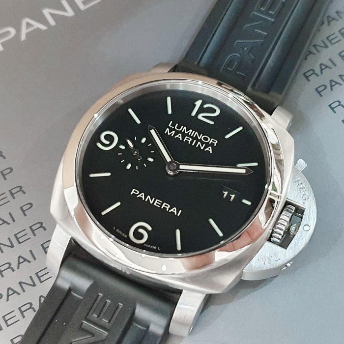 【大眾名錶】PANERAI 沛納海 Luminor系列 PAM00312 2015/08 黑面 大眾名錶G172-8