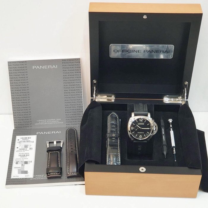 【大眾名錶】PANERAI 沛納海 Luminor系列 PAM00312 2015/08 黑面 大眾名錶G172-9