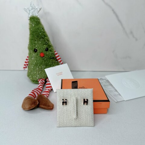 HERMES 全新Mini Pop H logo耳環